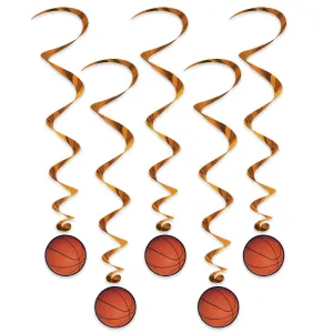 Basketball Party Whirls (5 per Package)