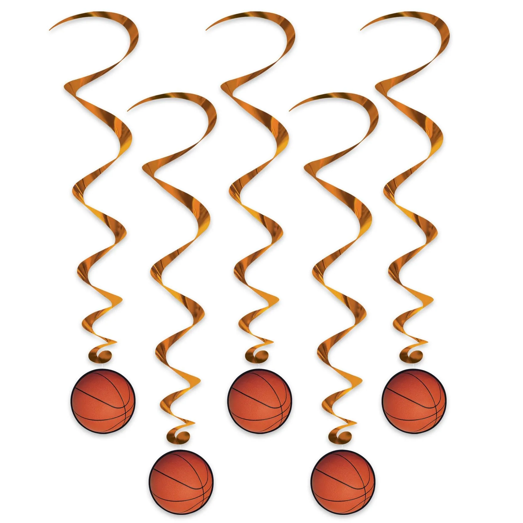 Basketball Party Whirls (5 per Package)