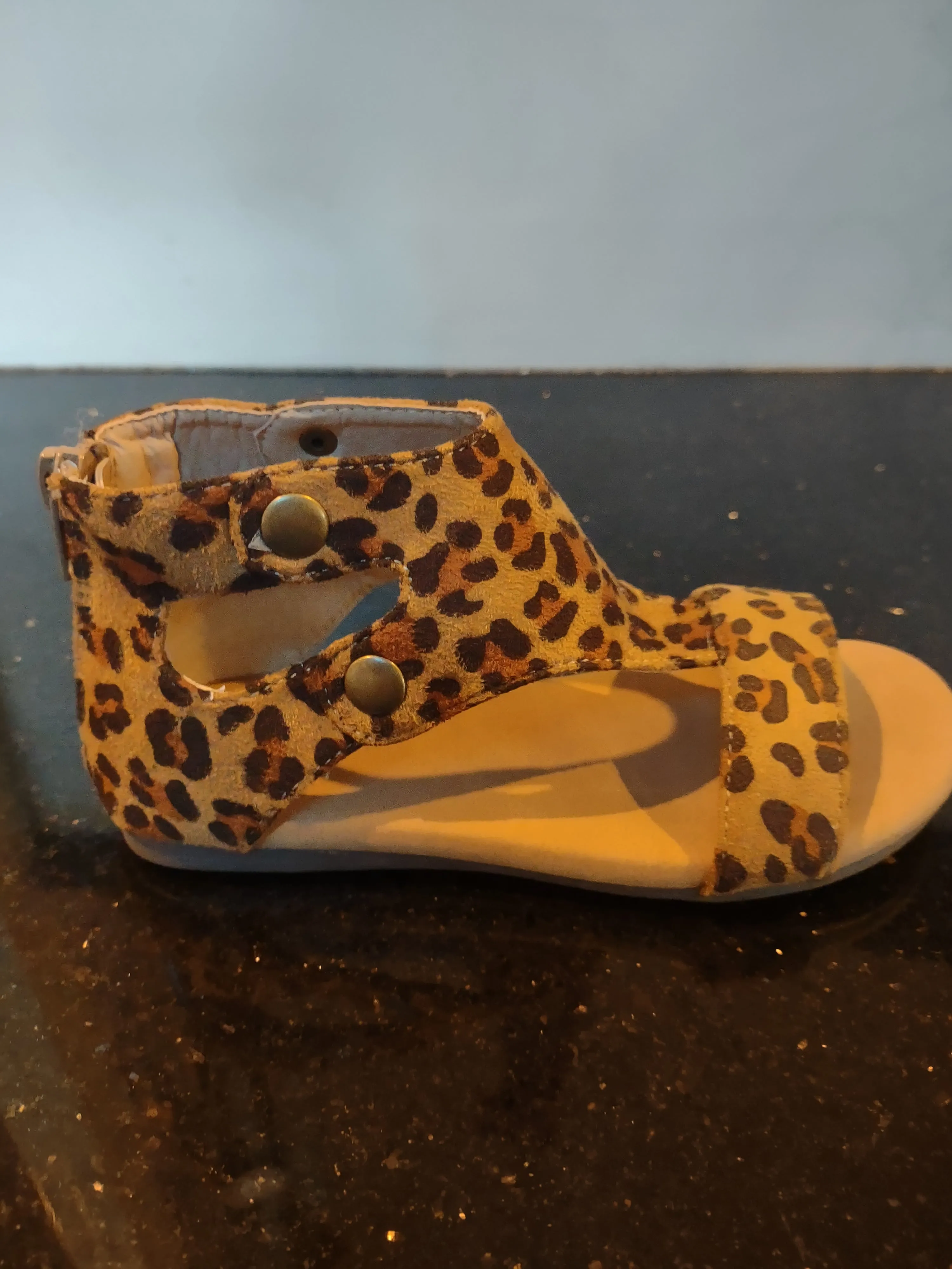 Jayde Leopard Sandal | Corkys for Kids