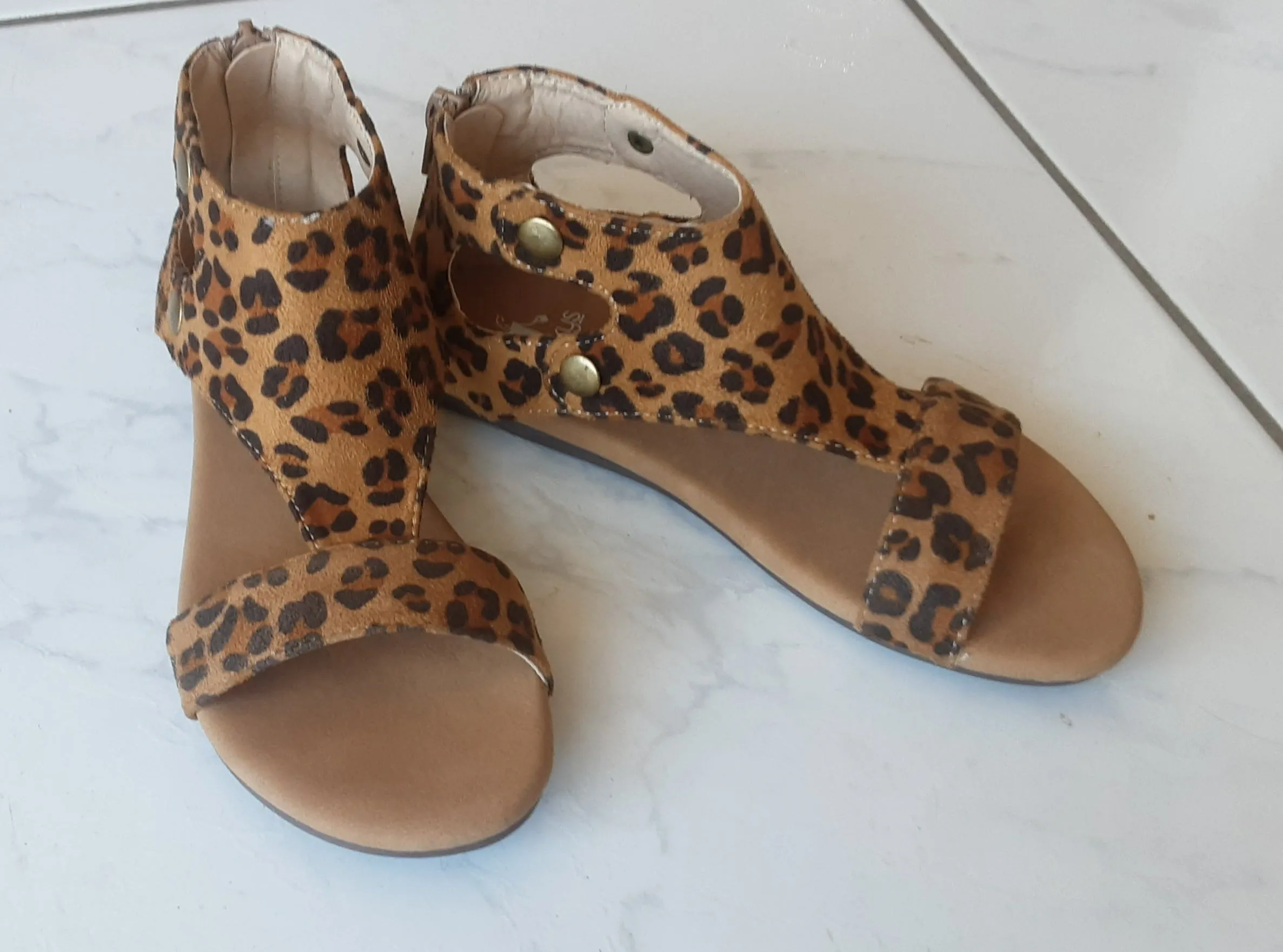 Jayde Leopard Sandal | Corkys for Kids