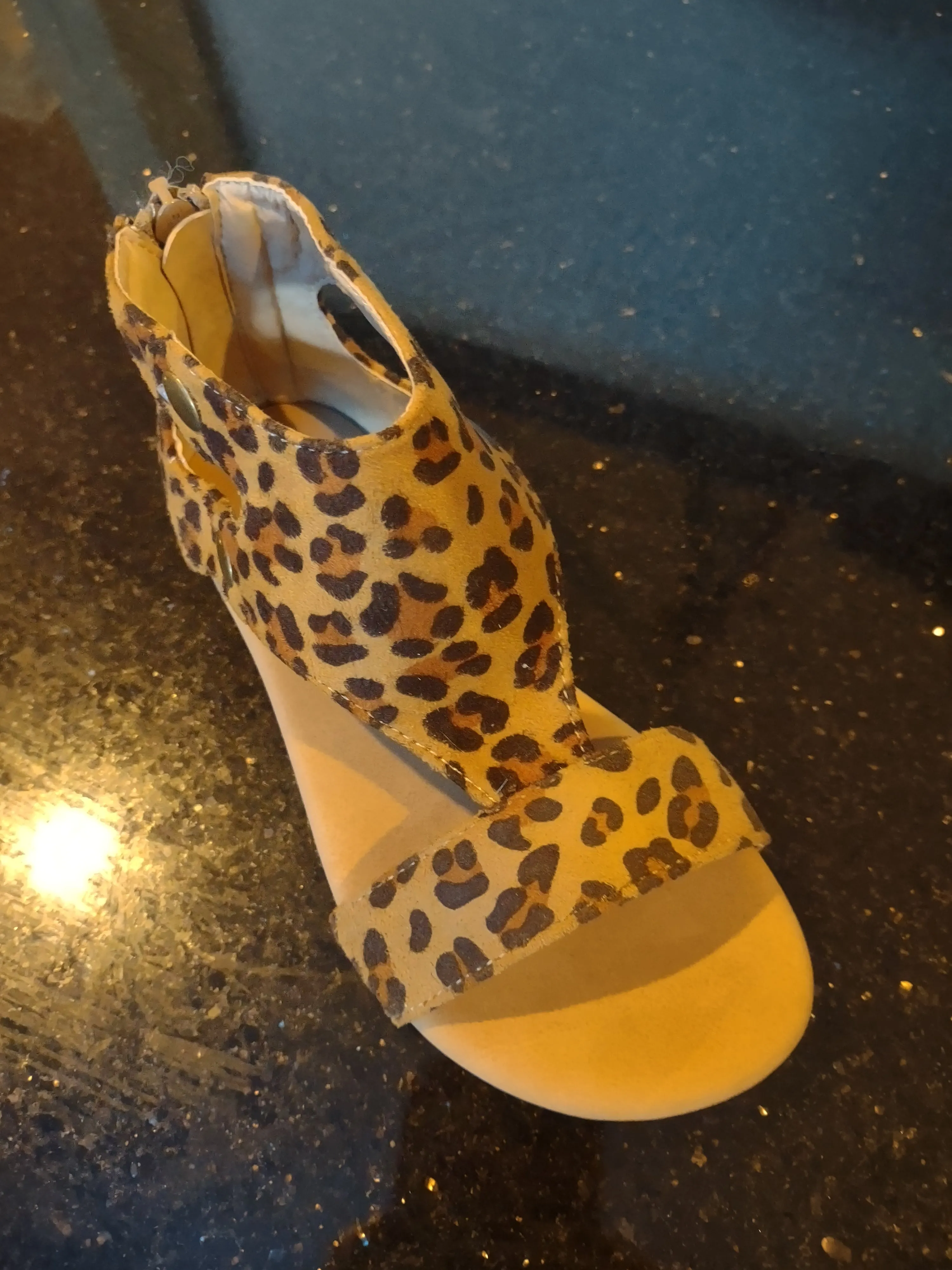 Jayde Leopard Sandal | Corkys for Kids