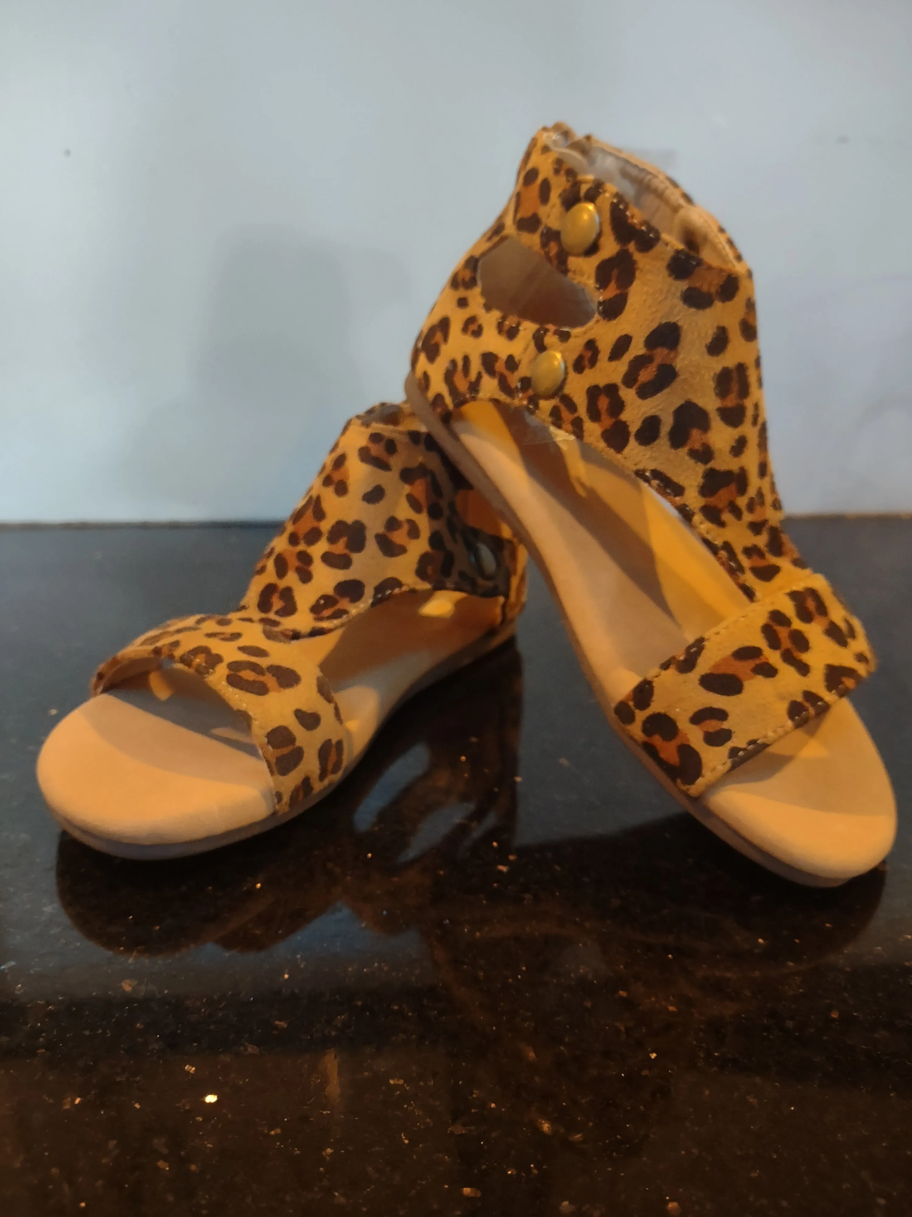 Jayde Leopard Sandal | Corkys for Kids