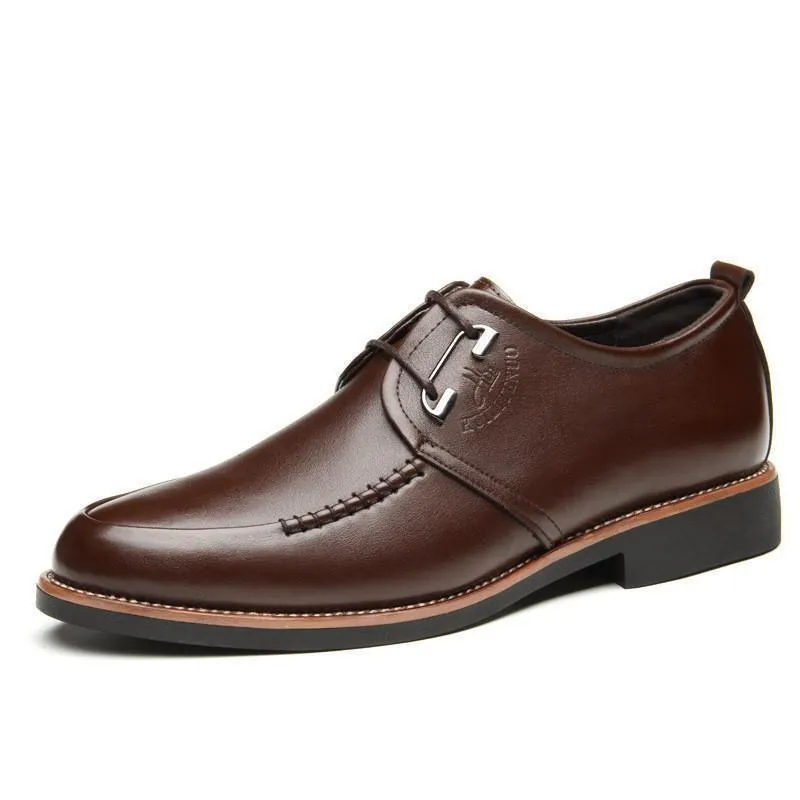 Men Dress Shoes, Lace-Up Office Shoes, Black, Brown