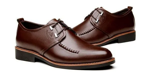 Men Dress Shoes, Lace-Up Office Shoes, Black, Brown