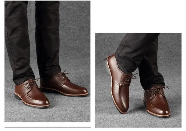 Men Dress Shoes, Lace-Up Office Shoes, Black, Brown