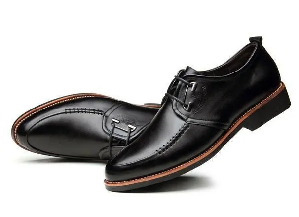 Men Dress Shoes, Lace-Up Office Shoes, Black, Brown