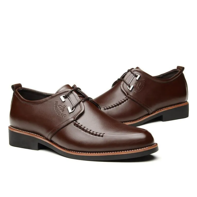 Men Dress Shoes, Lace-Up Office Shoes, Black, Brown