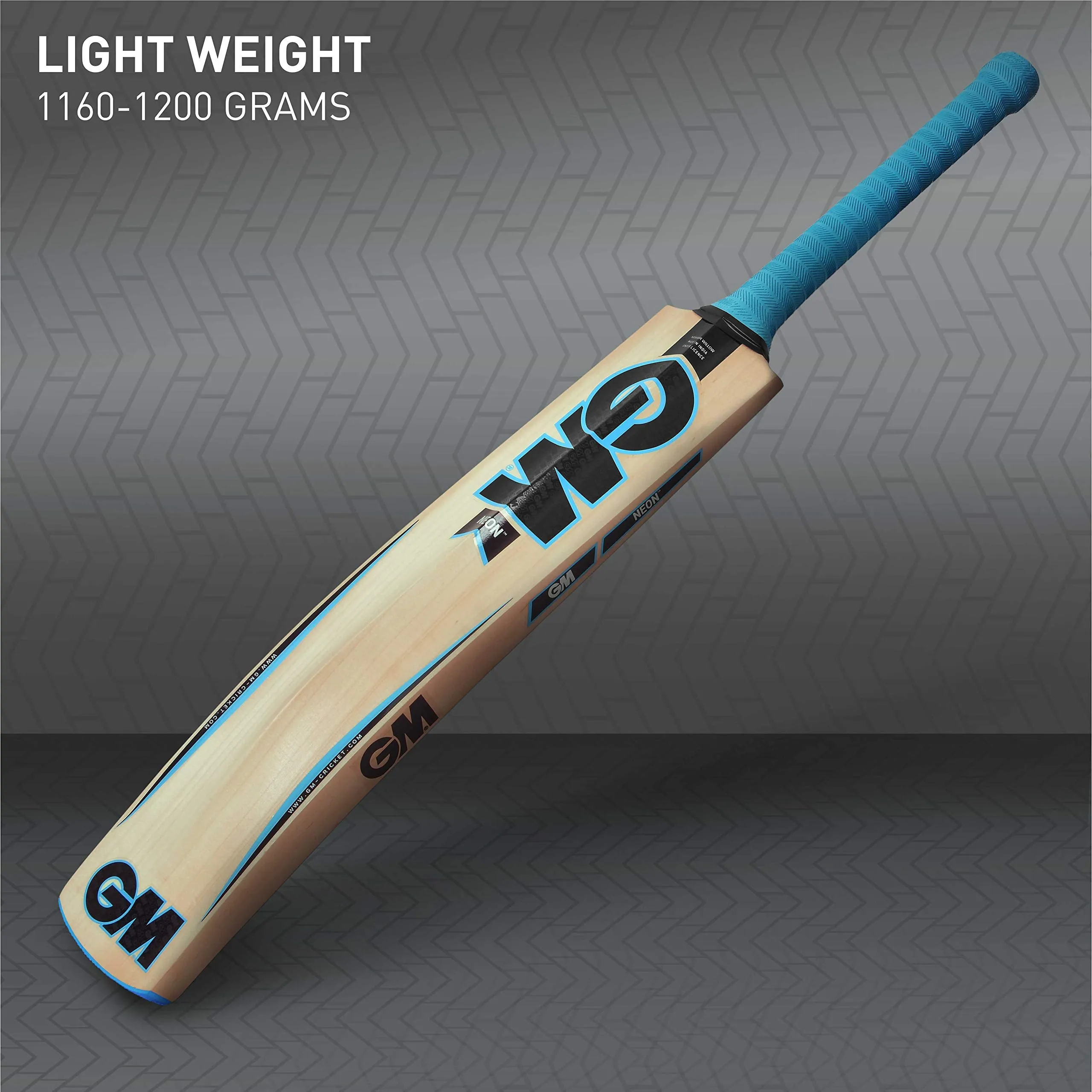 Neon Apex Kashmir Willow Cricket Bat with Cloth Cover on Face | Size-6 | Light Weight | Free Cover