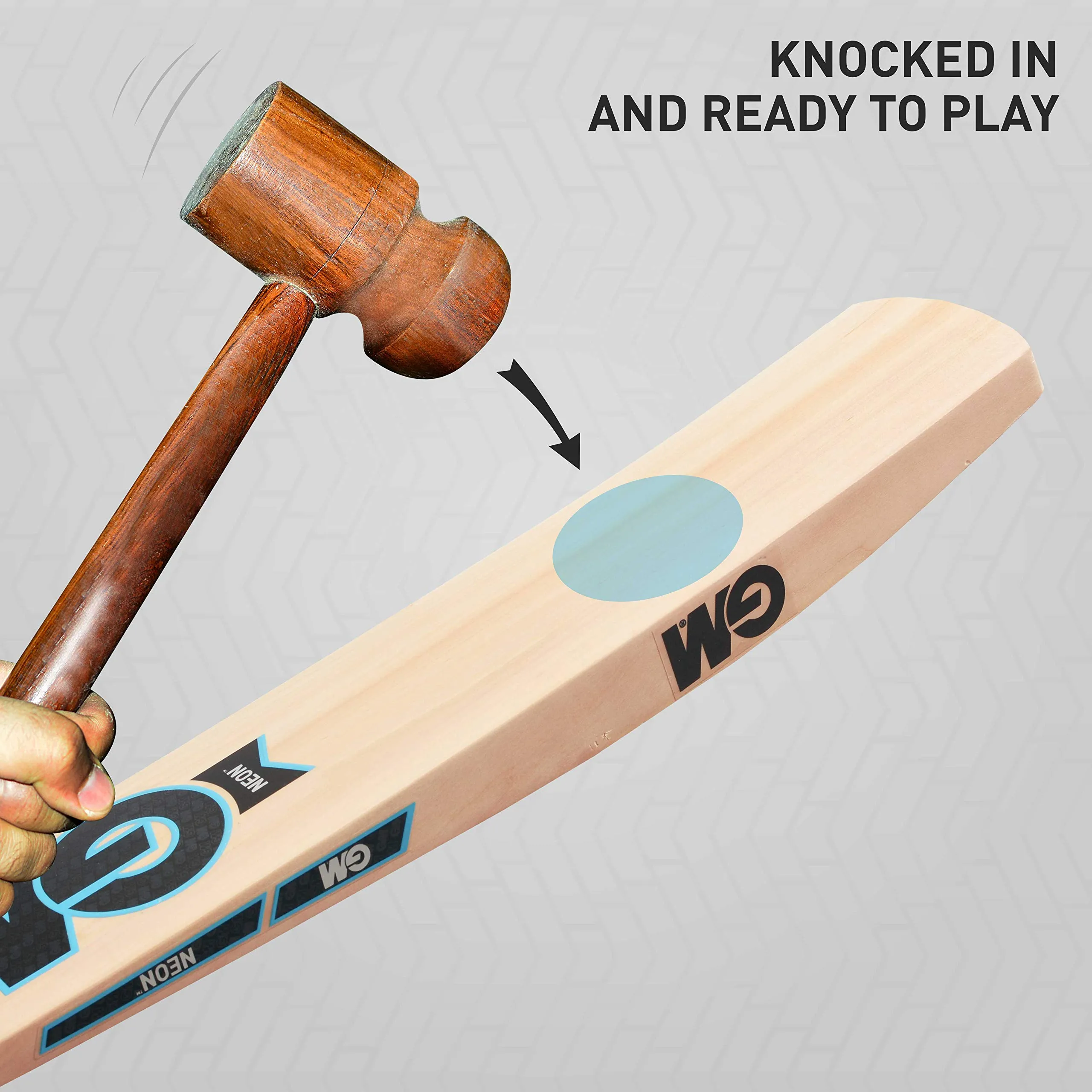 Neon Apex Kashmir Willow Cricket Bat with Cloth Cover on Face | Size-6 | Light Weight | Free Cover