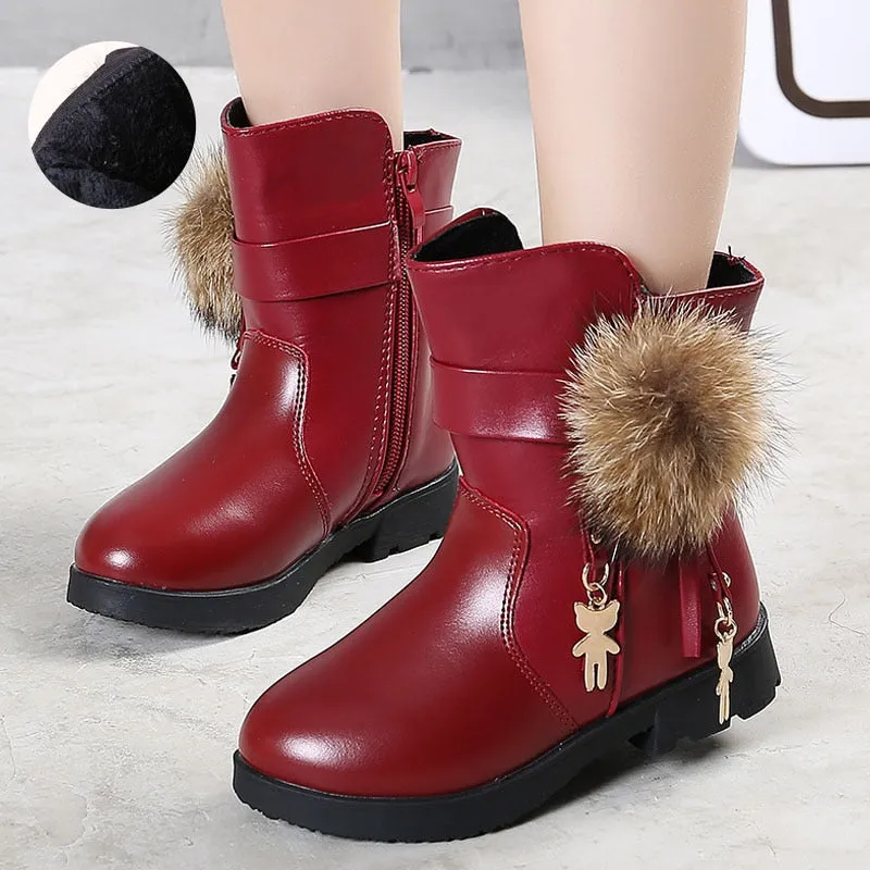 New winter boots for girls warm fur