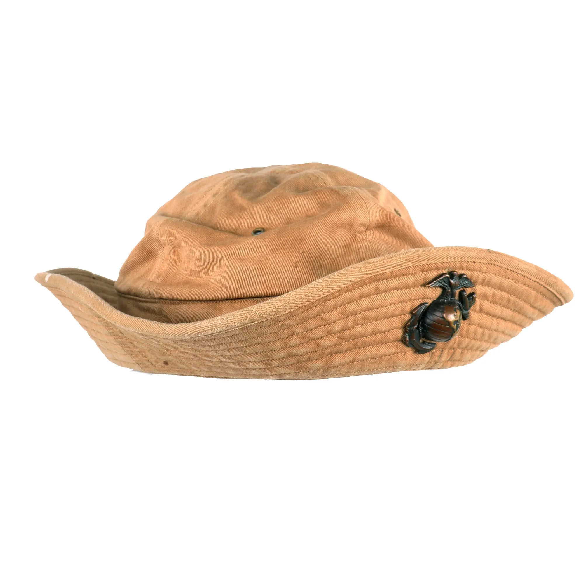 Original U.S. WWII U.S.M.C. Daisy Mae Fatigue Cap with EGA on Upturned Brim