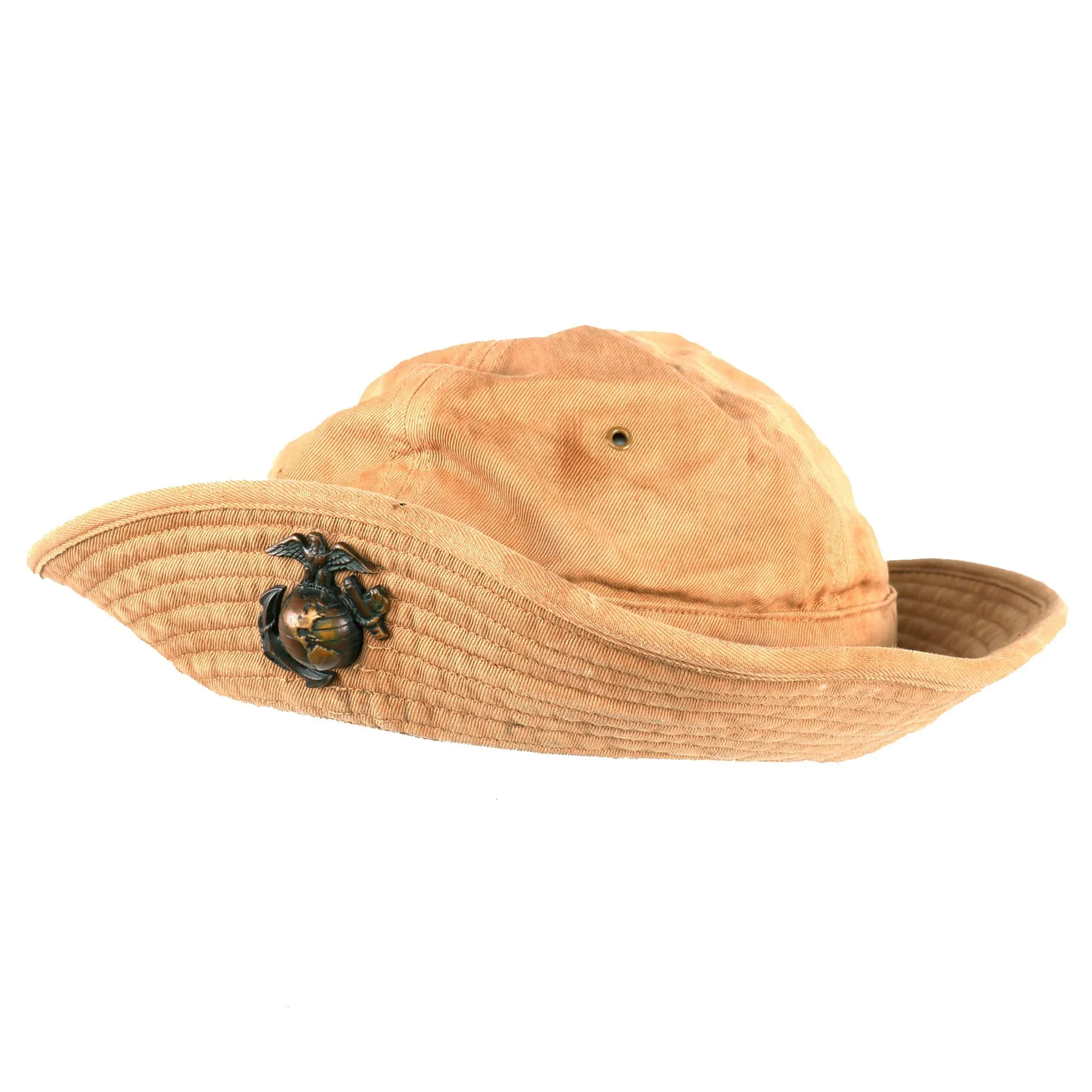 Original U.S. WWII U.S.M.C. Daisy Mae Fatigue Cap with EGA on Upturned Brim