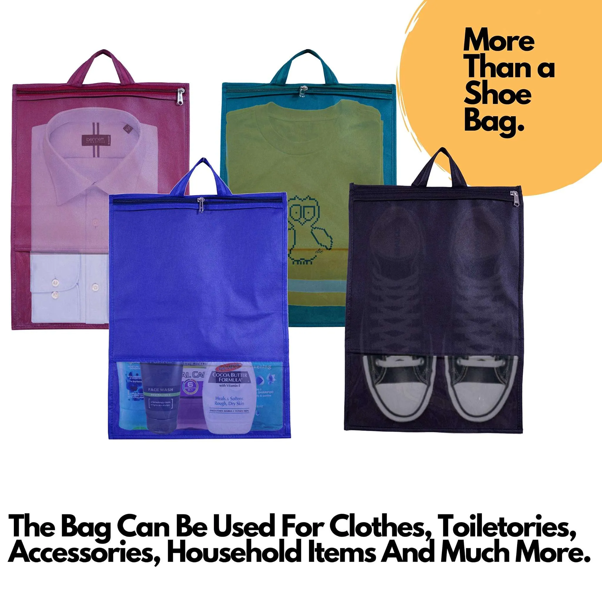 Shoe Bag for Travel & Storage - Grey