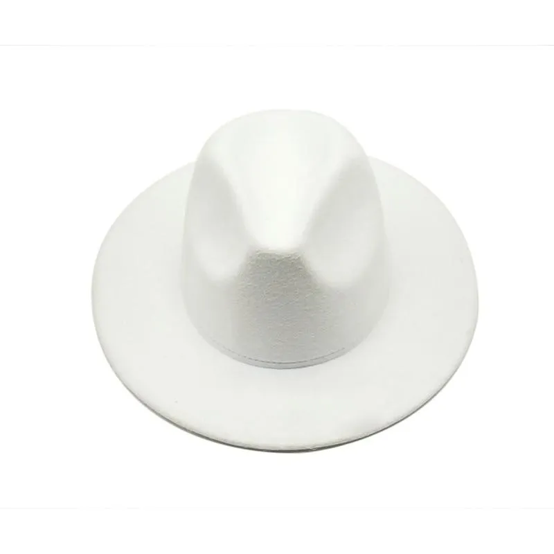 Women Felt Hat Fedoras Brim Hats For Women British Style Vintage Hats