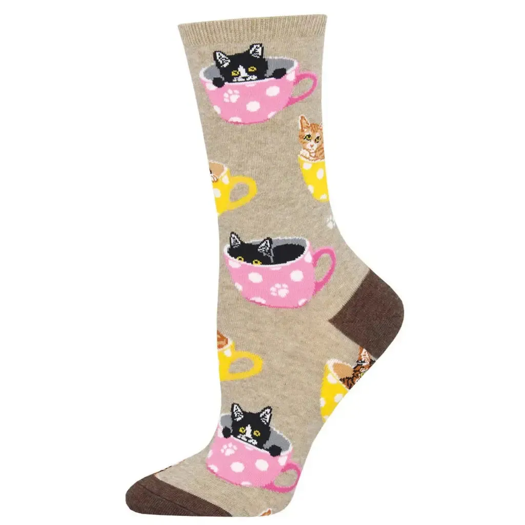Women's SockSmith Cat-Feinated Socks – Kittens & Caffeine in Style