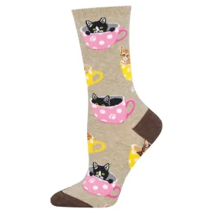 Women's SockSmith Cat-Feinated Socks – Kittens & Caffeine in Style